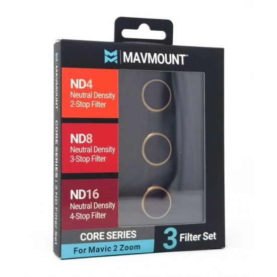 MavMount DJI Mavic 2 Zoom Drone ND Filters | CORE ND4, ND8, ND16